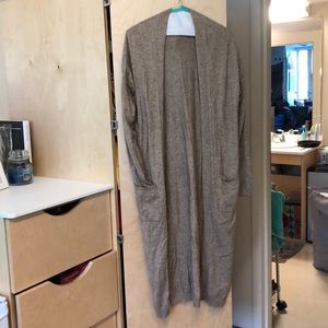 Tan longline cardigan